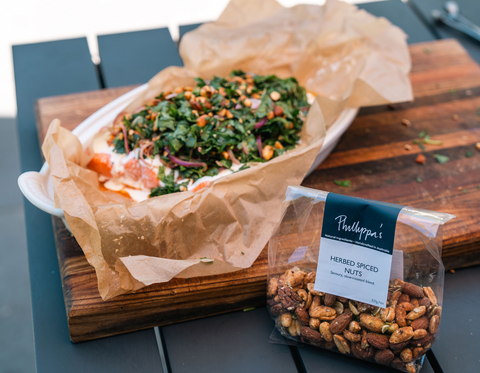 Paper-baked Salmon with Herb Spiced Nuts