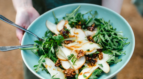 Candied Walnut Pear Salad