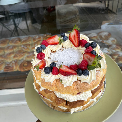 Berries & Cream Layered Cake