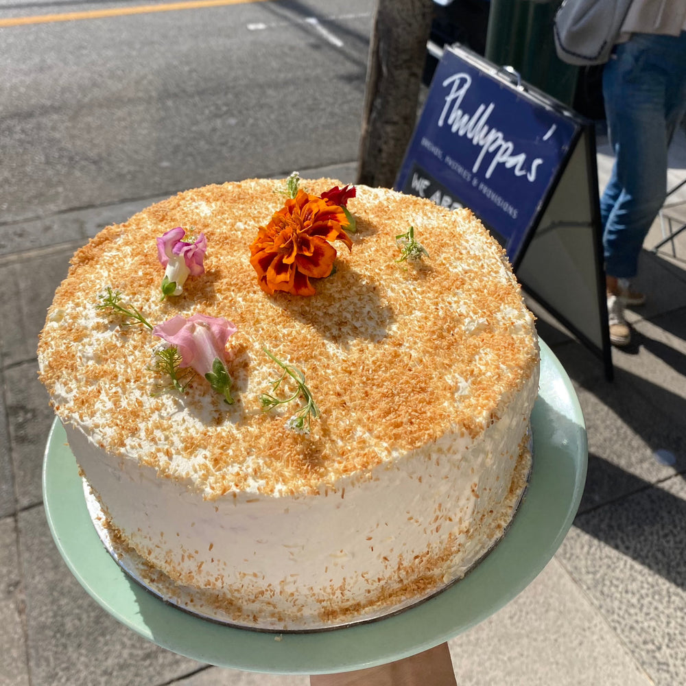 Layered Cake with Toasted Coconut (from Armadale only)