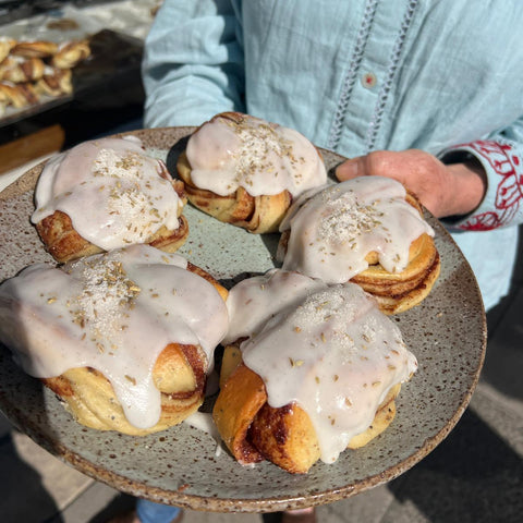Limited Edition September Bun - Cinnamon Bun with Vanilla Bean Glaze and Fennel Sugar