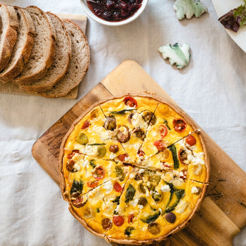 Roast Cherry Tomato, Basil, Pine nut, Goats Cheese Tart (Armadale Only)