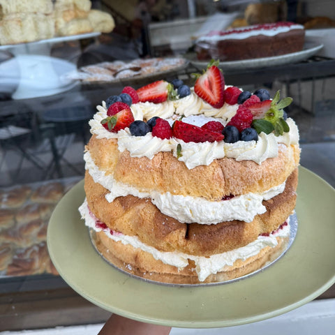 Berries & Cream Layered Cake